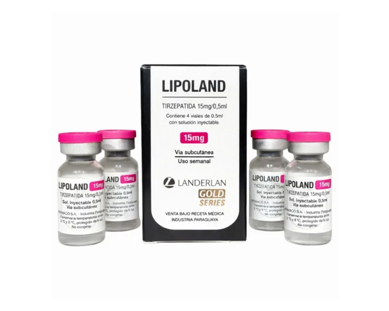 Lipoland 15mg - 4 ampolas